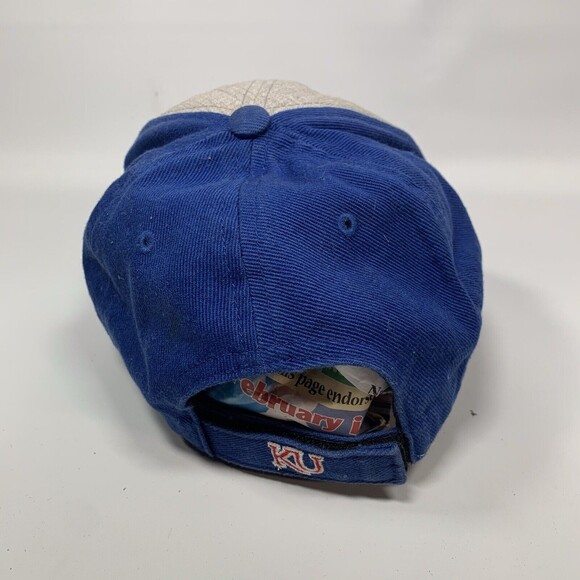 Kansas Jayhawks Fan Favorite Adjustable Hat Blue Gray - Picture 4 of 11